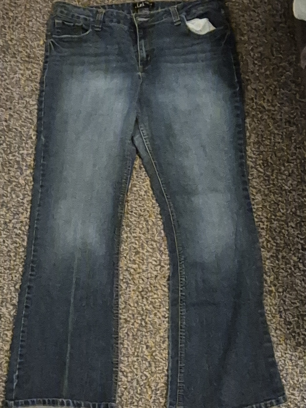 lei Women's Flared Jeans in Dark Blue Wash